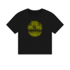 Tropical Sunset Women's Boxy Fit Organic T-Shirts - Black