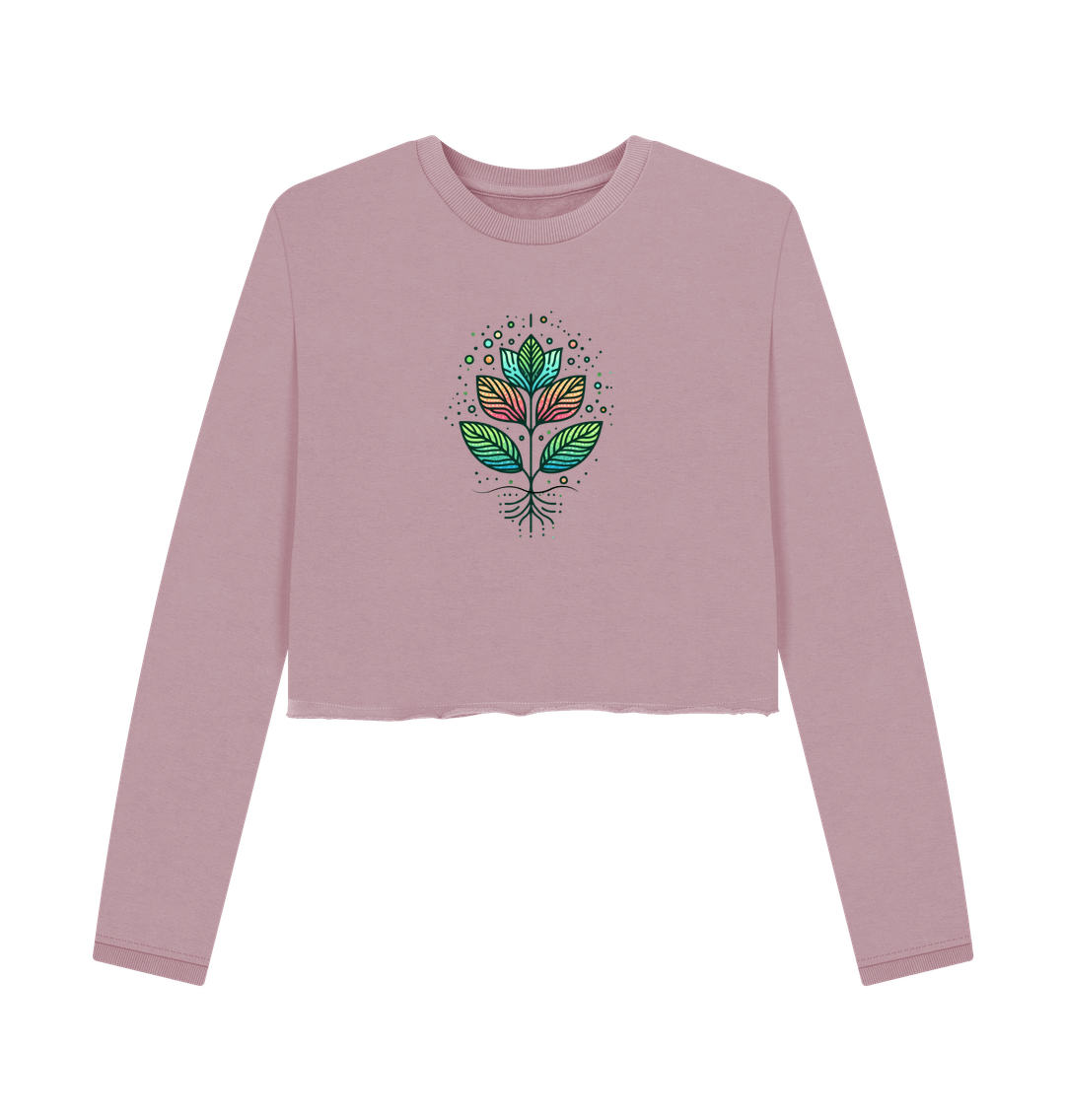 Mauve Printed Boxy Jumpers