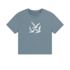 Gliding Gulls Women's Boxy Fit Organic T-Shirt - Stone Blue