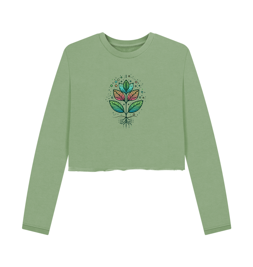 Sage Printed Boxy Jumpers