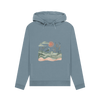 Sun and Birds Women's Pullover Organic Hoodie - Stone Blue