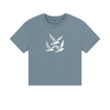 Gliding Gulls Women's Boxy Fit Organic T-Shirt - Stone Blue