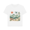 Golden Horizon Women's Relaxed Fit Organic T-Shirt - White