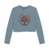 Inner Peace Women's Boxy Fit Organic Jumpers - Stone Blue