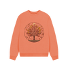 Inner Peace Women's Oversized Fit Organic Sweatshirt - Apricot