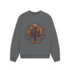 Inner Peace Women's Oversized Fit Organic Sweatshirt - Slate Grey