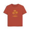 Island Palms Women's Relaxed Fit Organic T-Shirt - Rust