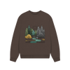 New Season Women's Oversized Fit Organic Sweatshirt - Chocolate