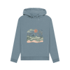 Sun and Birds Women's Pullover Organic Hoodie - Stone Blue
