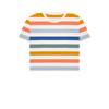 The Classic Women's Multi Colour Striped Organic Boxy Tee - Multicolour Stripes