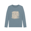 Winter Stems Women's Long Sleeve Organic T-Shirt - Stone Blue