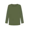 Women's Long Sleeve Organic T-Shirts - Khaki