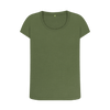 Women's Scoop Neck Organic T-Shirts - Khaki