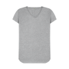 Women's V Neck Organic T-Shirts - Athletic Grey
