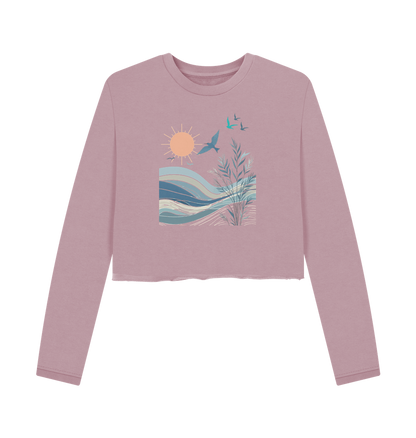 Mauve Printed Boxy Jumpers