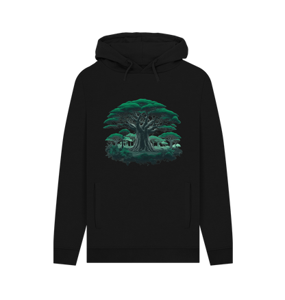 Black Printed Hoody