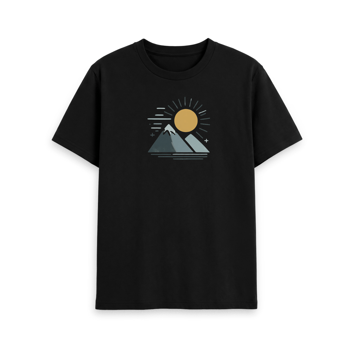 Black Printed T-shirt Front