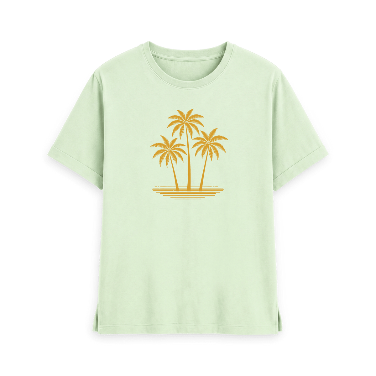 Pastel Green Printed T-shirt Front