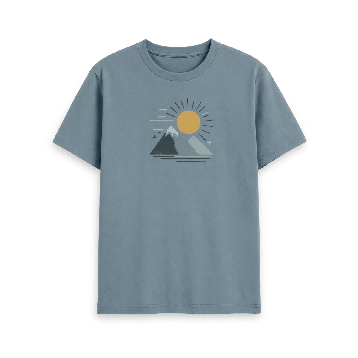 Stone Blue Printed T-shirt Front