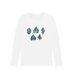 White Printed Long Sleeve T Shirt