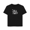 Waves and Wings Women's Relaxed Fit Organic T-shirts - Black