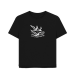 Black Waves and Wings Women's Relaxed Fit Organic T-shirts
