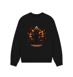 Black Inner Peace Women's Oversized Fit Organic Jumpers