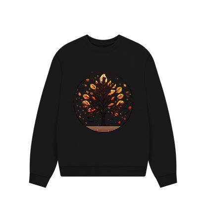 Black Inner Peace Women's Oversized Fit Organic Jumpers