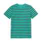 Seagrass Green Stripes Printed T-shirt