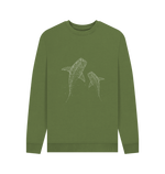 Khaki Spotted Fish Men's Crew Neck Sweater