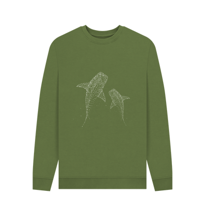 Khaki Spotted Fish Men's Crew Neck Sweater