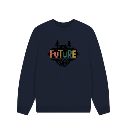 Navy Blue Printed Sweater