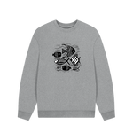 Athletic Grey Printed Sweater