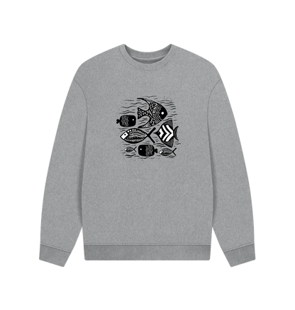 Athletic Grey Printed Sweater