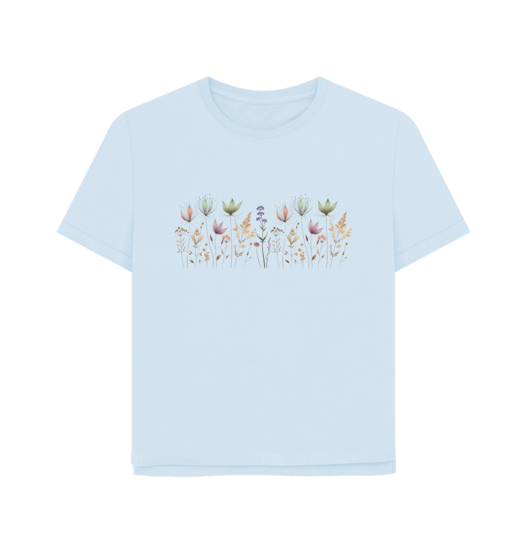 Sky Blue Printed T-shirt
