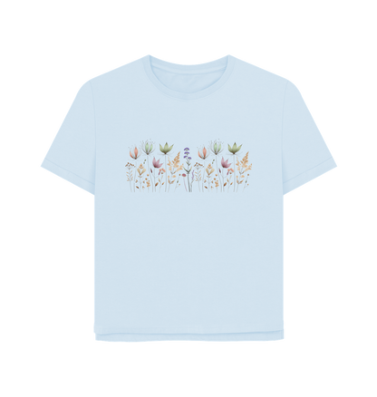 Sky Blue Printed T-shirt