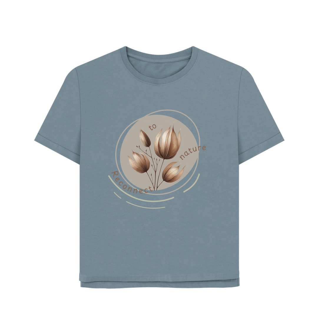 Stone Blue Printed T-shirt