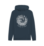 Navy Printed Hoody