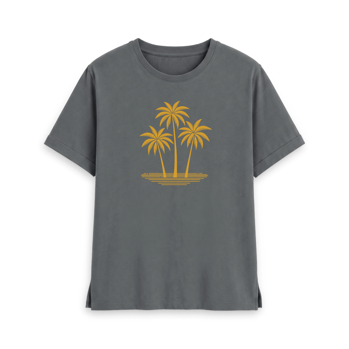 Slate Grey Printed T-shirt Front
