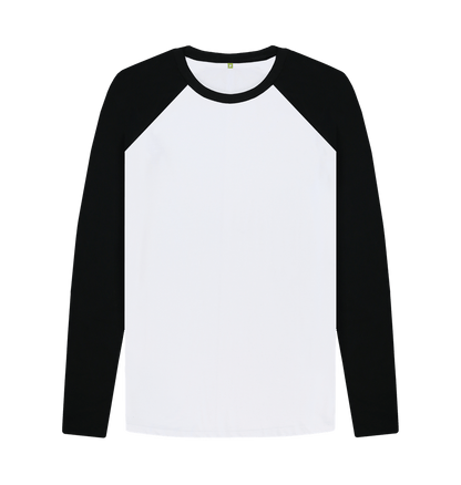 Black-White Men's Baseball Organic T-Shirts