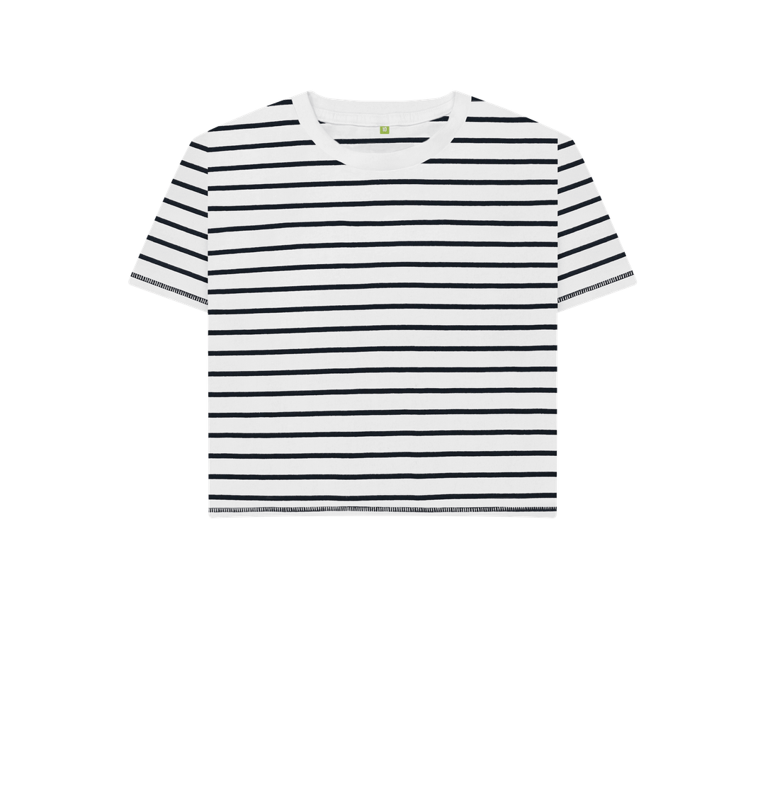 Navy Stripes Printed T-shirt