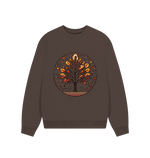 Chocolate Inner Peace Women's Oversized Fit Organic Jumpers