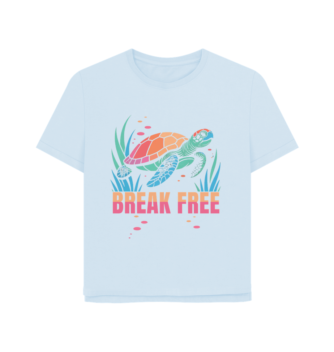 Sky Blue Printed T-shirt