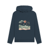 Sun and Birds Women's Pullover Organic Hoodie - Navy Blue