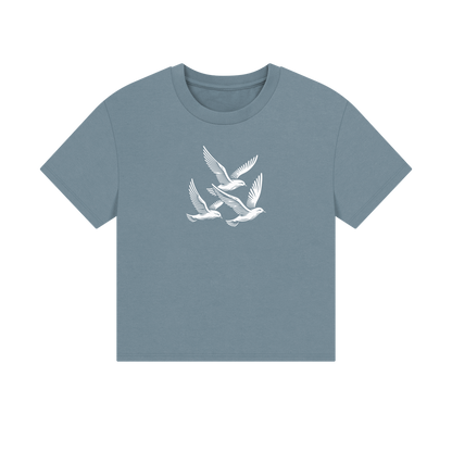 Stone Blue Printed T-shirt