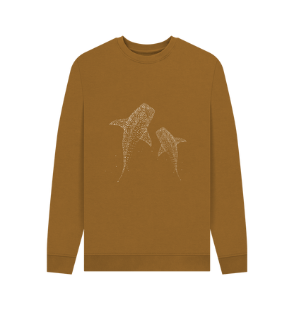 Brown Spotted Fish Men's Crew Neck Sweater