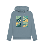 Stone Blue Printed Hoody