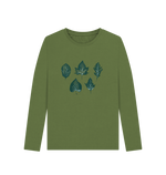 Khaki Printed Long Sleeve T Shirt
