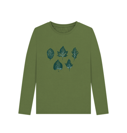 Khaki Printed Long Sleeve T Shirt