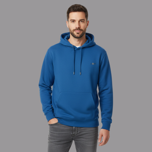 Men’s Pullover  Ocean Blue Hoodie | Organic, Regular Fit